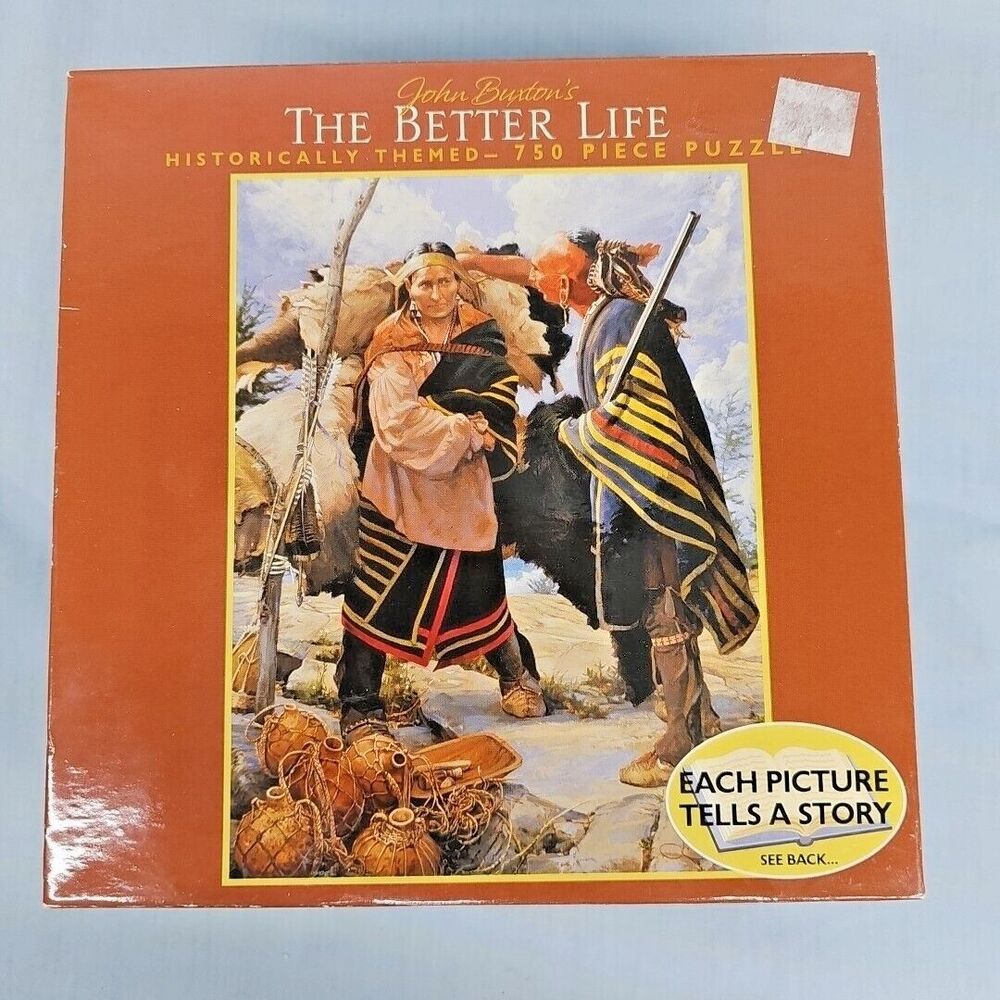 Jigsaw Puzzle Native The Better Life Historically Themed 750 Pc John Buxton NOS